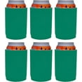 thumbnail image 1 of Blank Neoprene Full Bottom Can Coolie (6 Pack, Turquoise), 1 of 8
