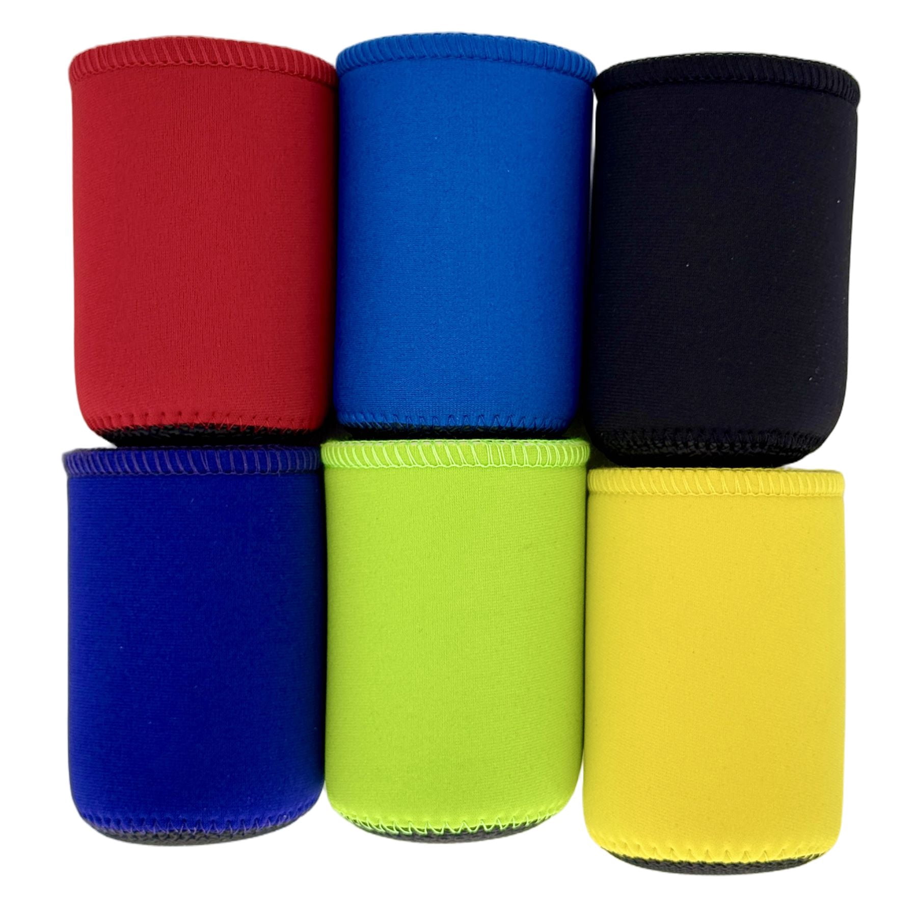 Blank Neoprene Full Bottom Can Coolie (Variety Color 6 Pack)