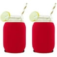 thumbnail image 1 of Blank Neoprene Mason Jar Coolie (Fits 16oz Jars) (Red, 2 Pack), 1 of 5