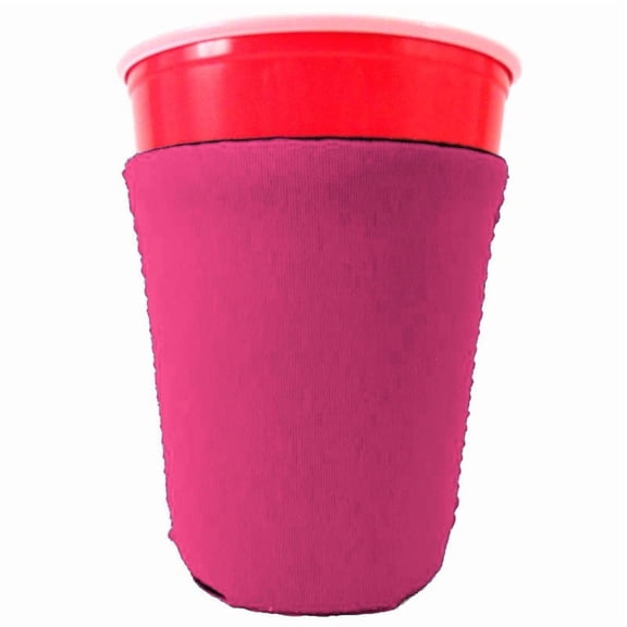 Blank Neoprene Party Cup Coolie (1, Neon Pink)