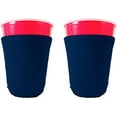 thumbnail image 1 of Blank Neoprene Party Cup Coolie (2 Pack, Navy Blue), 1 of 6