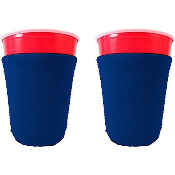 Blank Neoprene Party Cup Coolie (2 Pack, Royal Blue)