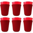 thumbnail image 1 of Blank Neoprene Party Cup Coolie (6 Pack, Red), 1 of 6