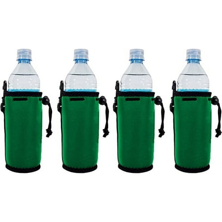 Blank Neoprene Water Bottle Coolie (4 Pack, Dark Green)