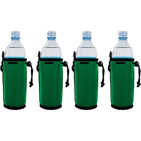 Blank Neoprene Water Bottle Coolie (4 Pack, Dark Green)
