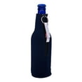 thumbnail image 1 of Blank Neoprene Zipper Beer Bottle Coolie With Opener Attached (Navy, 4 Pack), 1 of 5