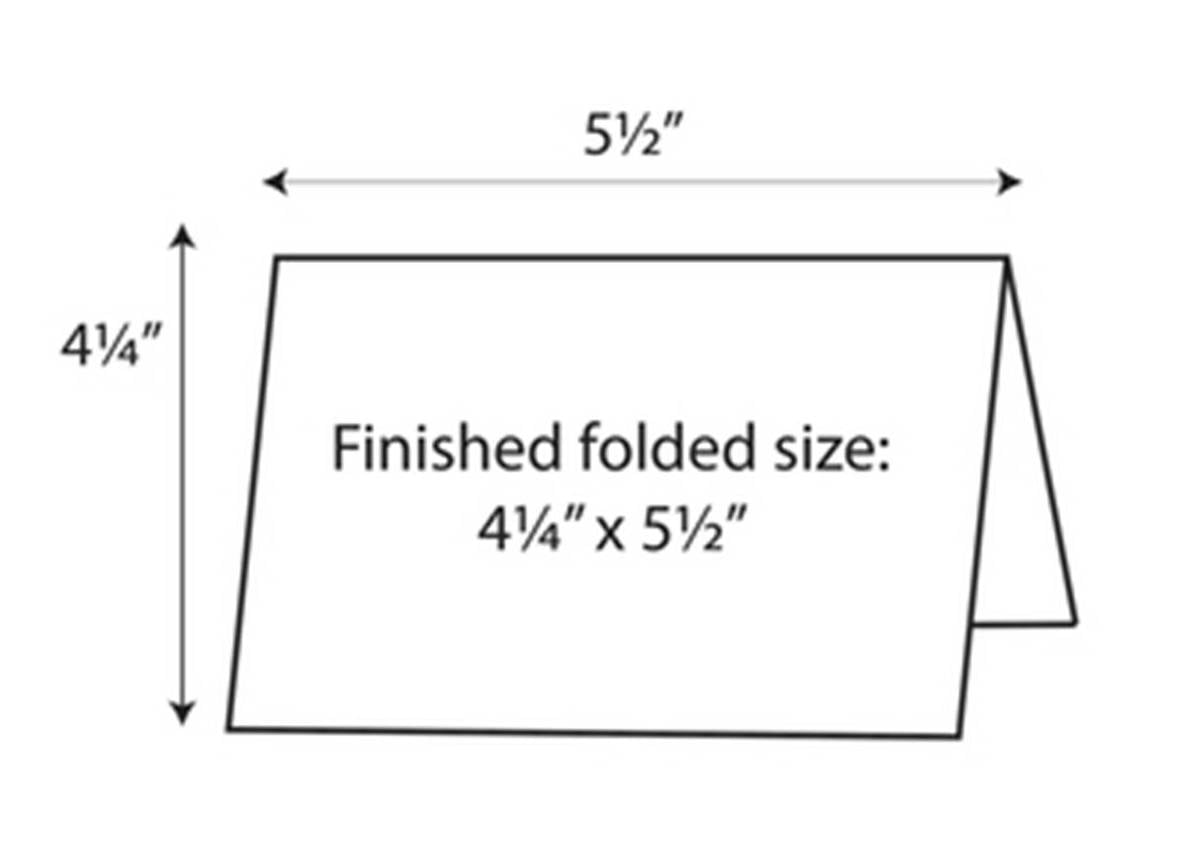Blank Note Cards, 5.5"x 4.25" (folded), 2-UP on 8.5"x 11" White Cvr - 50 Sheets