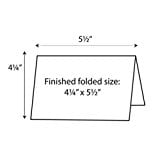 Blank Note Cards, Print-Ready, 5-1/2" x 4-1/4" (folded), 2-UP on 8-1/2" x 11" White 80-lb Cougar Cover, Micro-Perfed for Separation - 50 Sheets