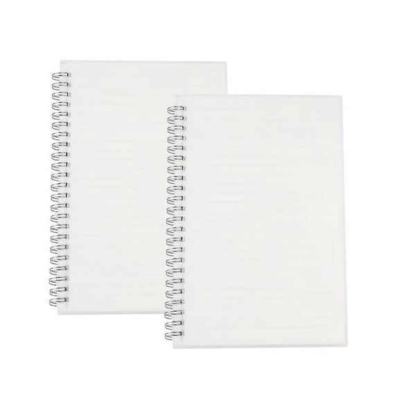 Blank Notebooks Spiral Notebook Set Minimalist Design Daily Use Multi 21x14.5cm 2Set
