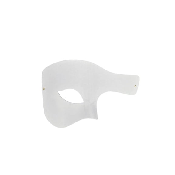 Blank Paper Pulp Mask, Mask for Painting, Halloween Craft, Masquerade Mask for Masquerade Party, 6X5 Inch Unpainted Half Mask for Personalized Diy Decorating and Themed Event Prep