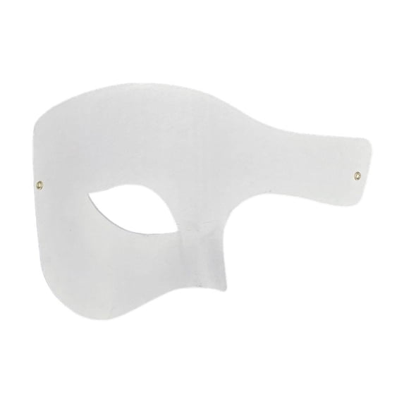 Blank Paper Pulp Mask, Mask for Painting, Halloween Craft, Masquerade Mask for Masquerade Party, 6X5 Inch Unpainted Half Mask for Personalized Diy Decorating and Themed Event Prep