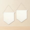 thumbnail image 1 of Blank Pennant Flag Banners - DIY Cotton Canvas Wall Decor for Shower, Wedding, Graduation | Hanging Banner for Classroom, Party Decor | Enamel Pin & Brooch Display Board, 1 of 4