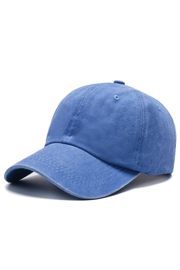 Blank Plain Washed Canvas Baseball Cap Outdoor Sun Protection Adjustable Athletic Visor Dad Hat