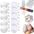 thumbnail image 2 of Vacuum Squishy DIY Stress Ball Making Kit, 5 PCS Clear Blank Skins Empty Stress Ball DIY Kit, Lid, Expander Tool For Sensory And Stress Relief 2 of 10