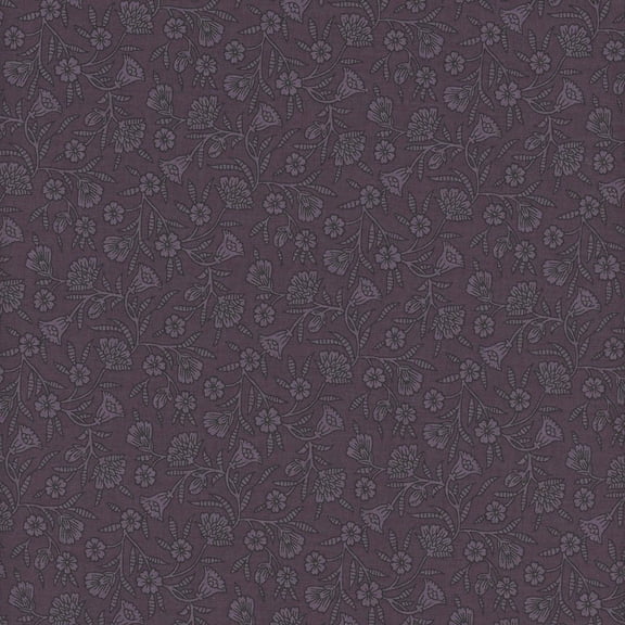 Blank Quilting Fabrics Ashton Missie Carpenter Floral Stamp Purple