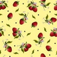 thumbnail image 1 of Blank Quilting Fruit For Thought Stawberries Yellow Cotton Fabric By The Yard, 1 of 1