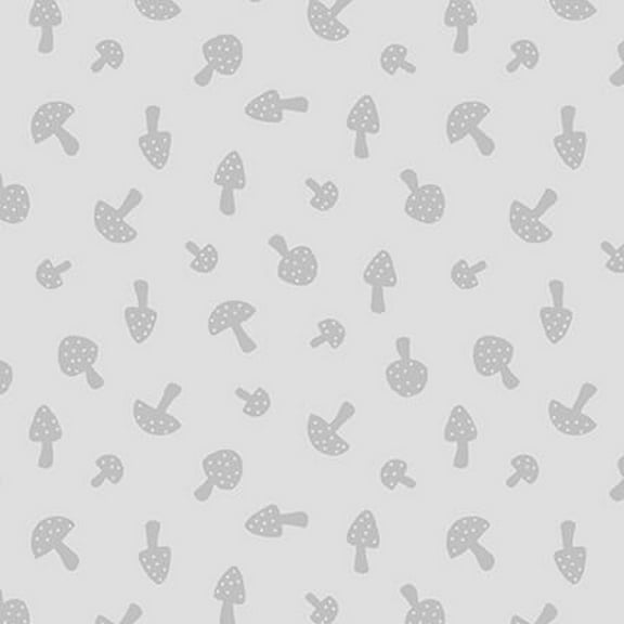 Blank Quilting Gray Scale Mushrooms Gray Cotton Fabric By The Yard