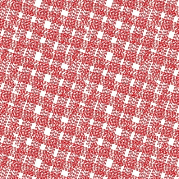 Blank Quilting Lets Partea! Abstract Argyle Red Cotton Fabric By The Yard