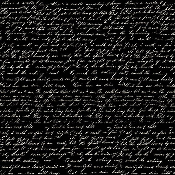 Blank Quilting Paris Nights Writing Black Cotton Fabric By The Yard