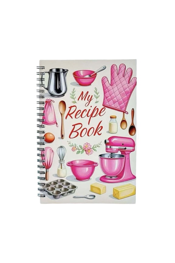 Blank Recipe Book to Write in Your Own Recipes Notebook Cookbook Journal, Gifts for Women Wife Mom (Pink)