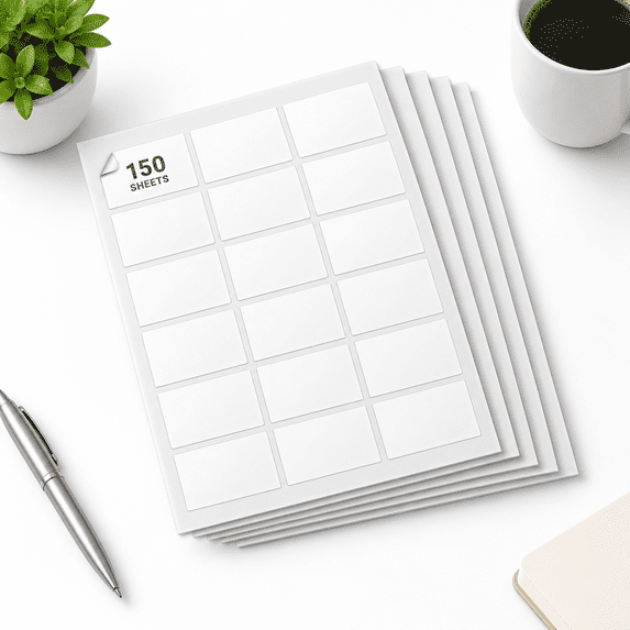 Blank Rectangle Labels White 2.5