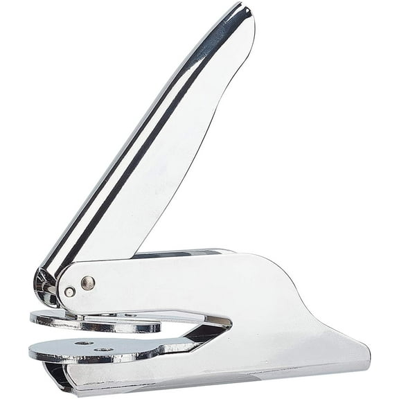 Blank Seal Embosser 4.2cm(1.6 inch) Stainless Steel Hand-Held Embossing Stamp Blank for Books Envelopes Napkins(Embossed Spacer Excluded NO Stamp)