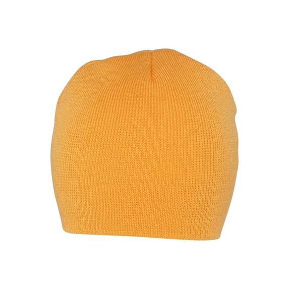 Blank Short Beanie Cap , Yellow
