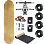 Blank Skateboard Complete 8.0 Natural with Silver Trucks and Black Wheels