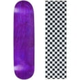 thumbnail image 1 of Blank Skateboard Deck - Stained Purple - 8.25" Checker White Grip, 1 of 6