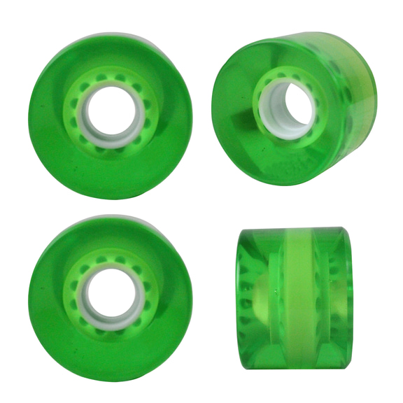 Blank Skateboard Wheels 59mm 82A Hi-Rebound Soft Cruiser Clear Green