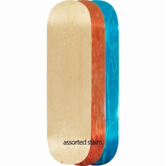 Blank Skateboards Topshelf Assorted Stains Blank Skateboard Deck - 8.25" x 32" (Deck Only)