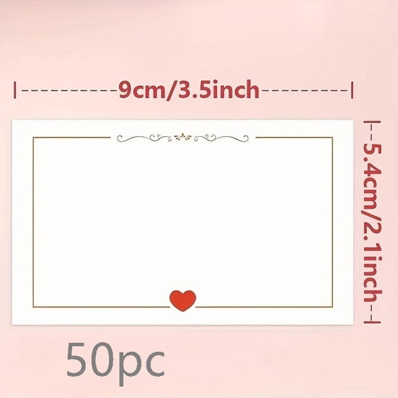 Blank Small Cards 3.5x5 Inches Bulk Pack of 50 Unlined Cardstock for Weddings, Birthdays, DIY Projects, Compatible with Inkjet Printers