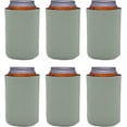 thumbnail image 1 of Blank Soft Foam Collapsible Can Coolie (Gray, 6 Pack), 1 of 9