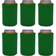 thumbnail image 1 of Blank Soft Foam Collapsible Can Coolie (Kelly Green, 6 Pack), 1 of 9