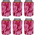 thumbnail image 1 of Blank Soft Foam Collapsible Can Coolie (Pink Camo, 6 Pack), 1 of 9