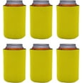 thumbnail image 1 of Blank Soft Foam Collapsible Can Coolie (Yellow, 6 Pack), 1 of 9