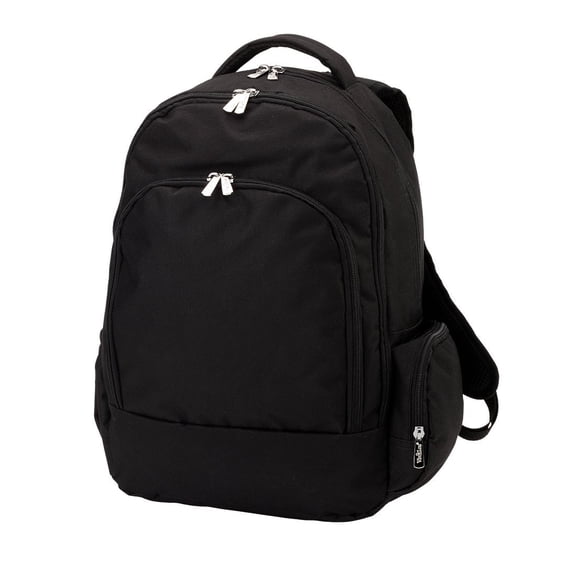 Blank - Solid Black Reinforced Design Water Resistant Backpack