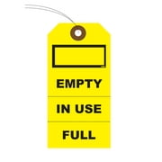 Blank Space Full In Use Empty Cylinder tag (25/pack)