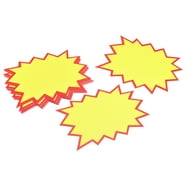 80pcs Star Burst Signs,7x5.5in Blank Price Tag Stickers Pricing Tags,Sale,New | UK