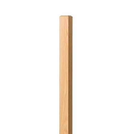 Blank Style 3 inch contemporary square newel post 3" x 48" Poplar