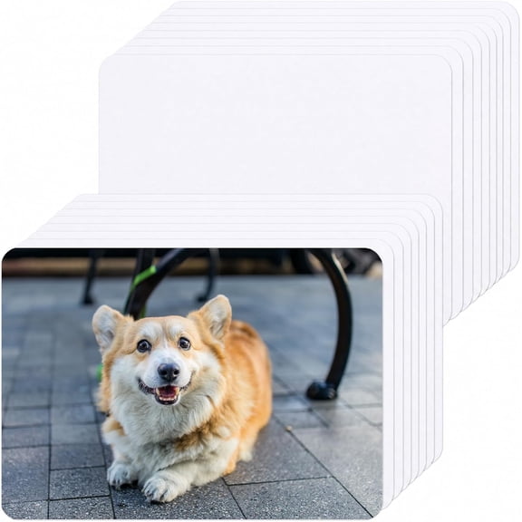 Blank Sublimation Mouse Pads Bulk 20 Pack, 3mm Thick Square White Mouse Pad Blanks with NonSlip Rubber Base, Polyester Top for Heat Press DIY Custom Office Mouse Pad