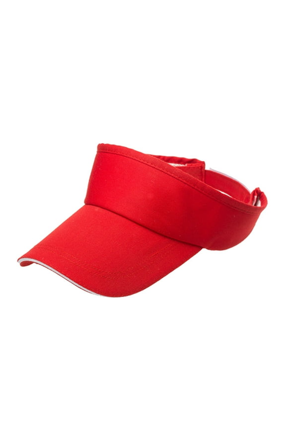 Blank Sun Visors Adjustable Sports Sun Hat for Travel Exercises(Red)