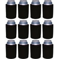 thumbnail image 1 of Blank Thick Foam Old School Can Cooler (12 Pack, Black), 1 of 8