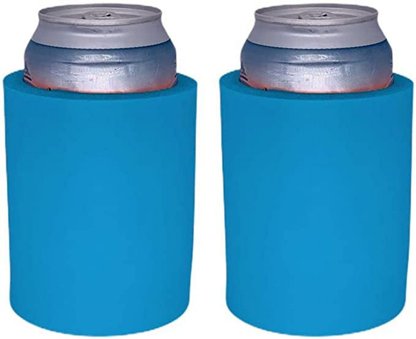 Neon Blue Can Koozies-insulated Beverage Holders W/one Color Imprint-foam  Beer Coolies-your Art or Ours, Super Fast Ship, Minimum 10 Coozies 