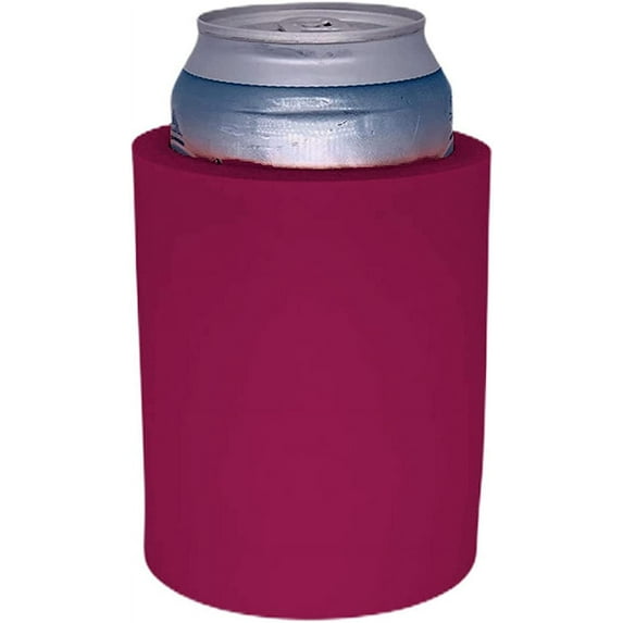 Blank Thick Foam Old School Can Cooler (Fuchsia)