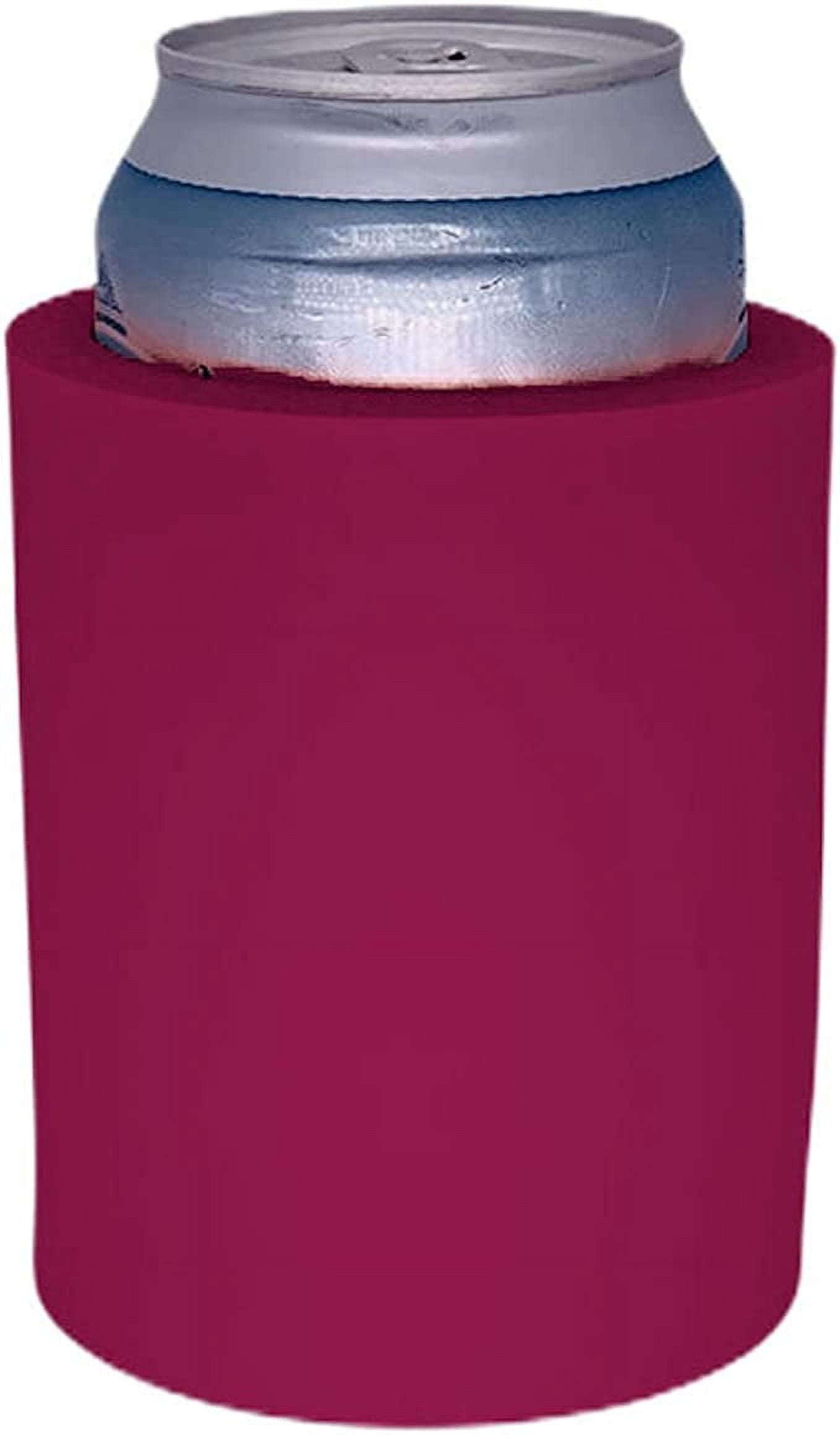 Blank Thick Foam Old School Can Cooler (Fuchsia)