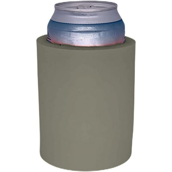 Blank Thick Foam Old School Can Cooler (Gray)