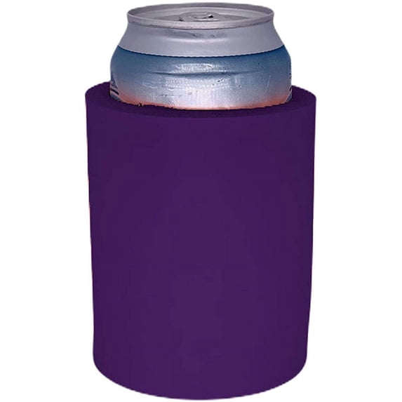 Blank Thick Foam Old School Can Cooler (Purple)