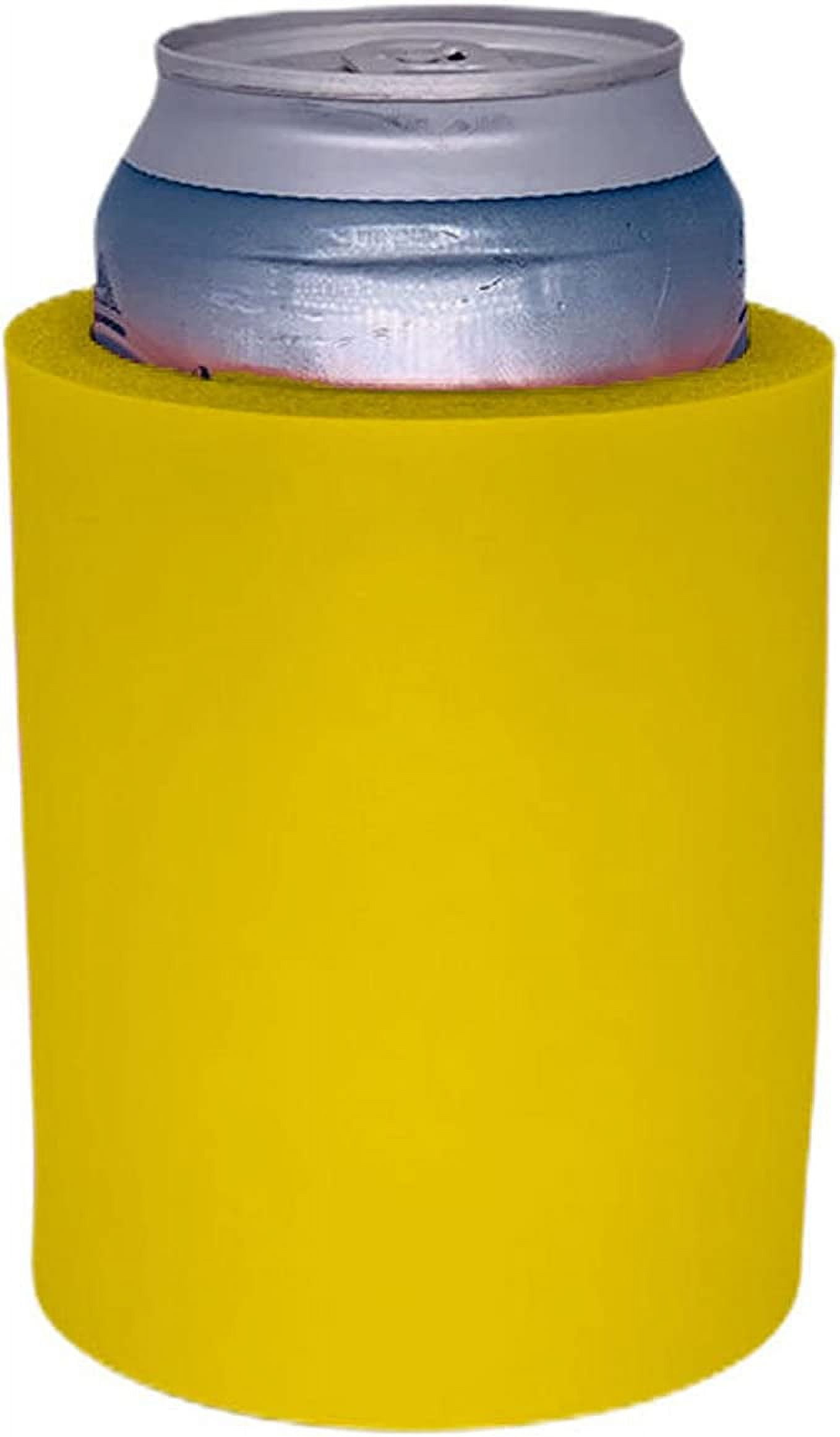 Blank Thick Foam Old School Can Cooler (Yellow)