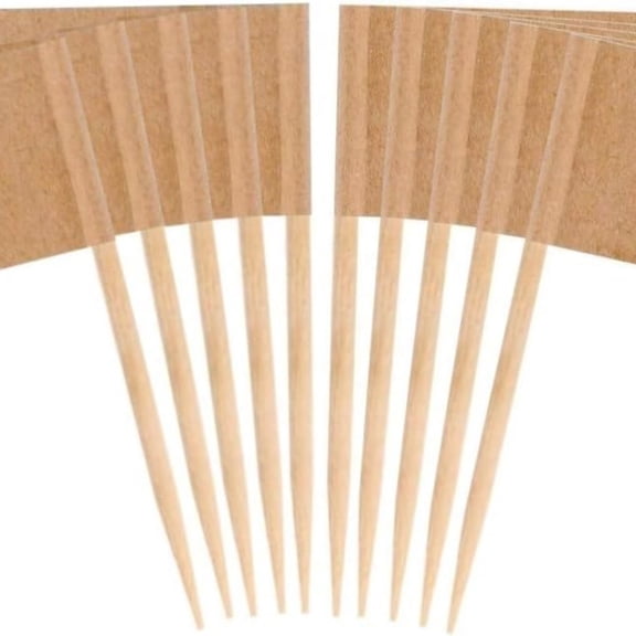 Blank Toothpick Flag Fruit Cupcake Markers Toothpick Flag Kraft Paper Markers Toothpick Flag